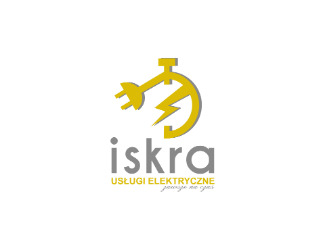 Projekt logo dla firmy Iskra usługi elektryczne | Projektowanie logo